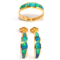 Buy gold and silver Australian opal jewellery sets online