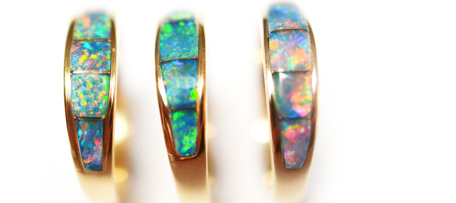 silver opal rings in Australia
